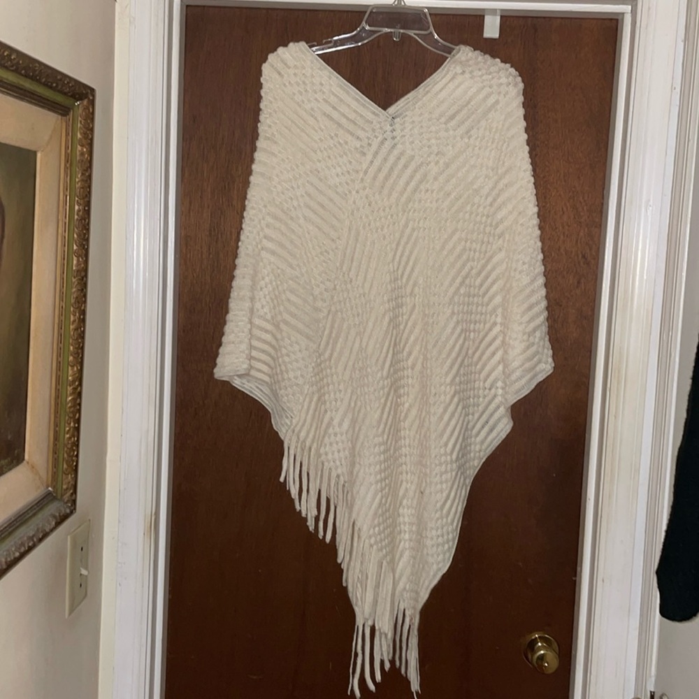 INC modern chic buttercream poncho​​​